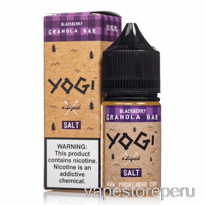 Barra De Granola Vape Smoke Blackberry - E-líquido Yogi Salts - 30ml 35mg